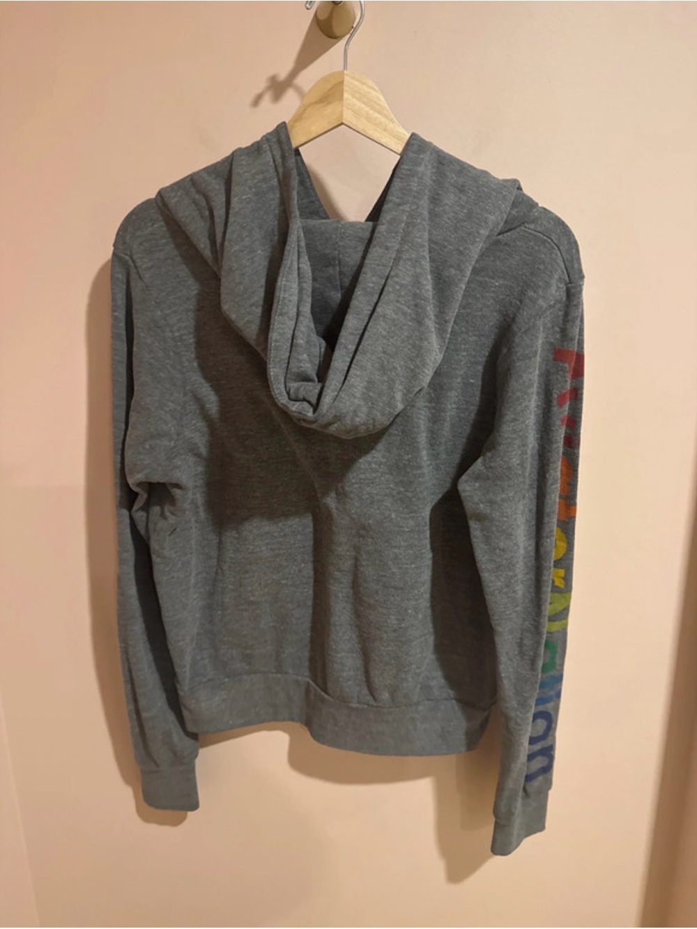 Aviator Nation Gray Zip Hoodie with Yellow Logo Accent - Picture 5 of 8